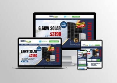 Solar panel company web design Brisbane
